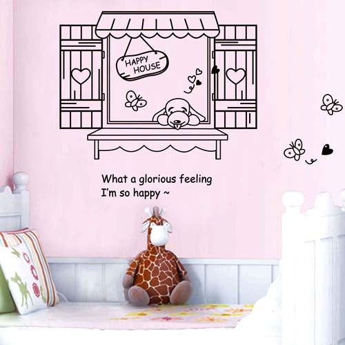 DIY Fashion Self Adhesive PVC Removable Wall Stickers / House Interior Decoration Pictures -- Lazy Dog, Size: 90cm x 60cm