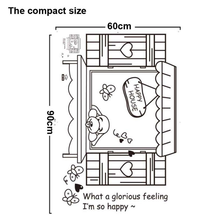 DIY Fashion Self Adhesive PVC Removable Wall Stickers / House Interior Decoration Pictures -- Lazy Dog, Size: 90cm x 60cm