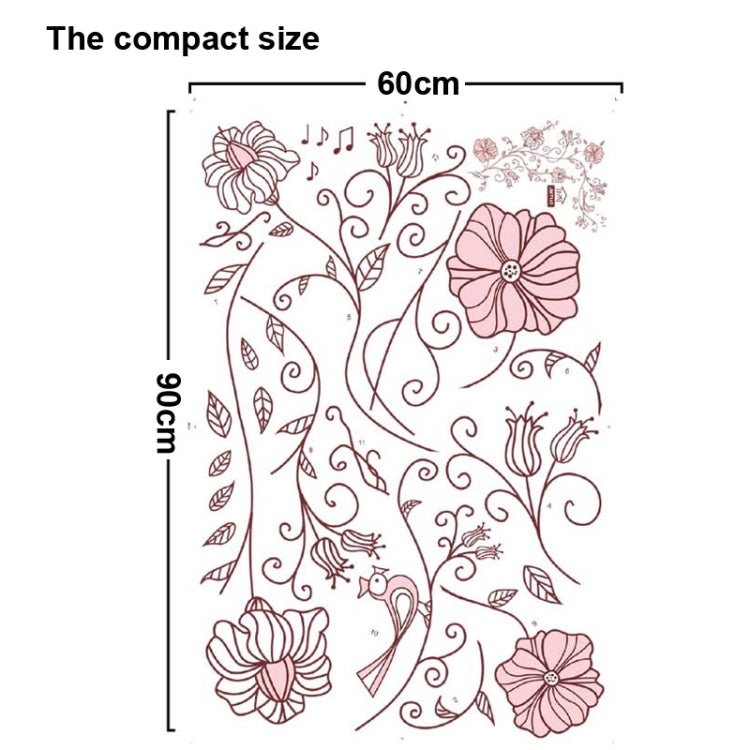 DIY Fashion Self Adhesive PVC Removable Wall Stickers / House Interior Decoration Pictures --Trees & Birds, Size: 90cm x 60cm