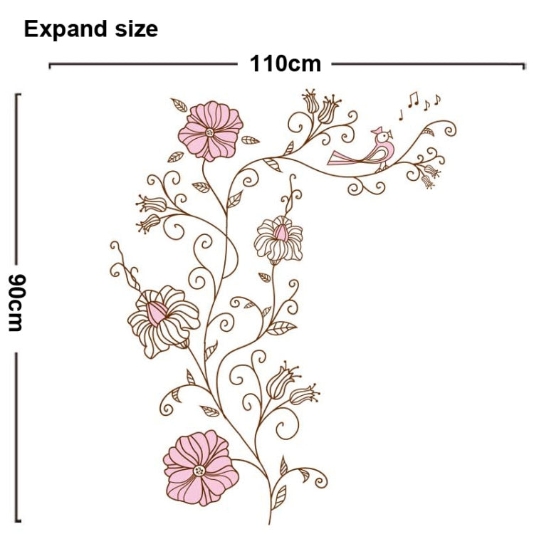 DIY Fashion Self Adhesive PVC Removable Wall Stickers / House Interior Decoration Pictures --Trees & Birds, Size: 90cm x 60cm