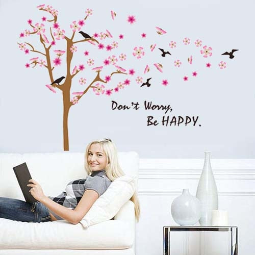 DIY Fashion Self Adhesive PVC Removable Wall Stickers / House Interior Decoration Pictures -- Peach Tree, Size: 90cm x 60cm