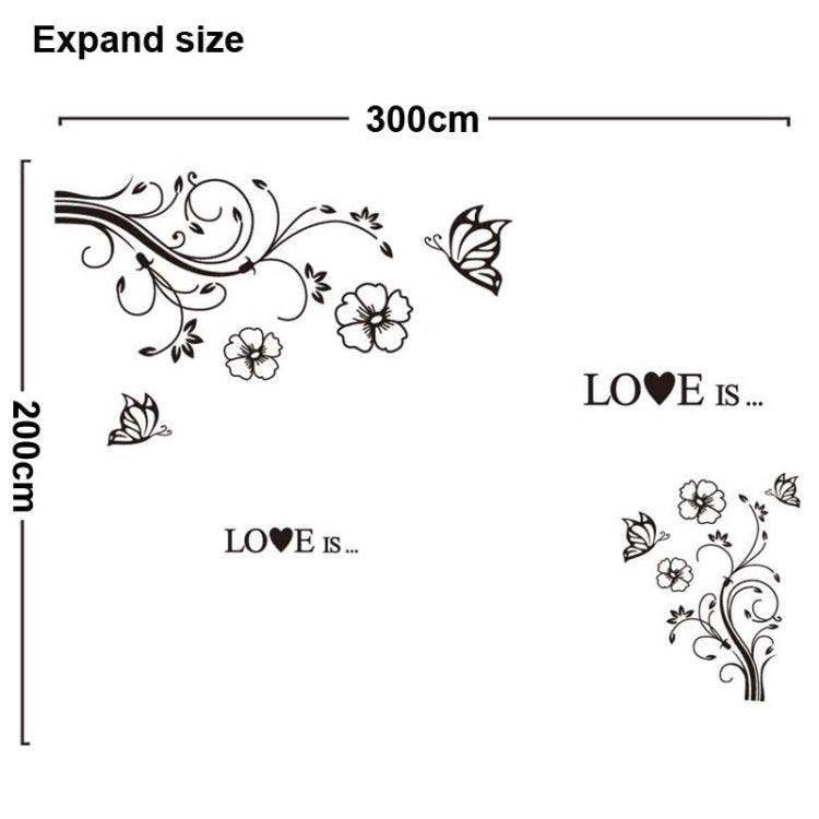 DIY Fashion Self Adhesive PVC Removable Wall Stickers / House Interior Decoration Pictures -- Butterfly Flying, Size: 90cm x 60cm