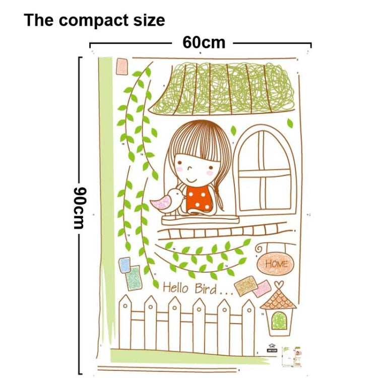 DIY Fashion Self Adhesive PVC Removable Wall Stickers / House Interior Decoration Pictures -- The Little Girl, Size: 90cm x 60cm
