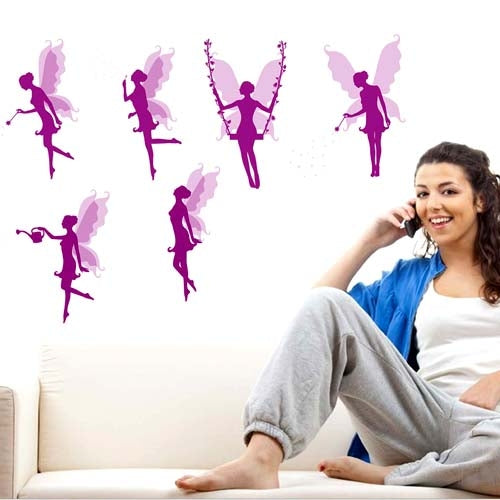 DIY Fashion Self Adhesive PVC Removable Wall Stickers / House Interior Decoration Pictures -- Angel Girl, Size: 90cm x 60cm