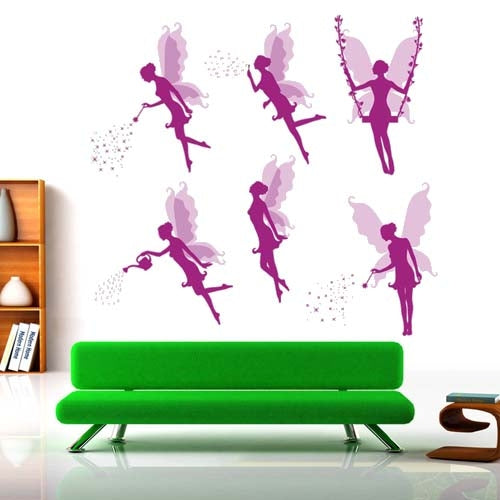DIY Fashion Self Adhesive PVC Removable Wall Stickers / House Interior Decoration Pictures -- Angel Girl, Size: 90cm x 60cm