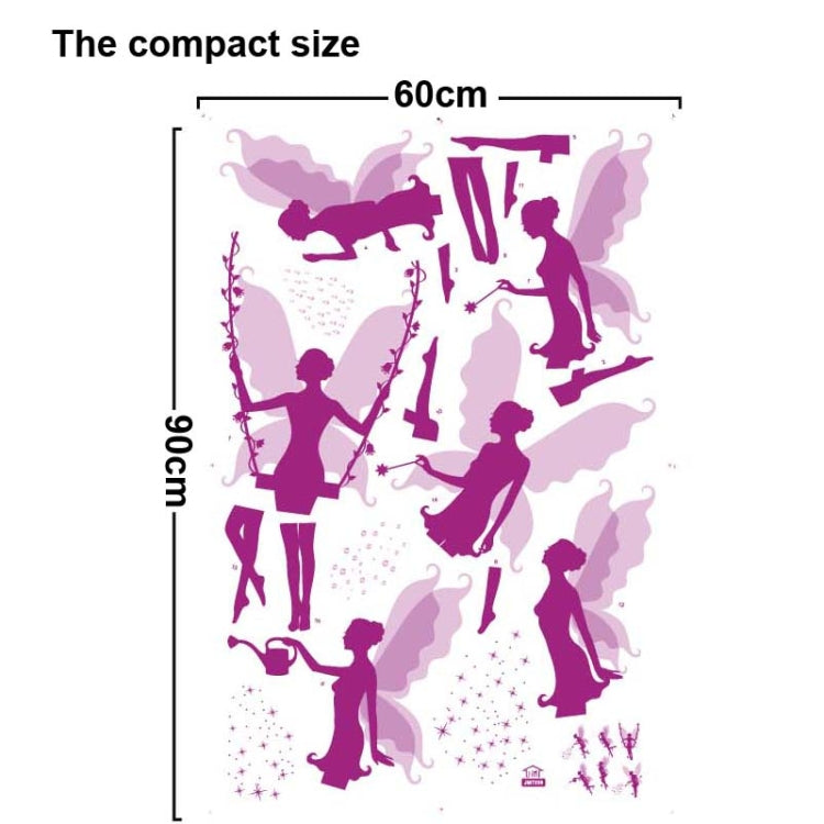 DIY Fashion Self Adhesive PVC Removable Wall Stickers / House Interior Decoration Pictures -- Angel Girl, Size: 90cm x 60cm