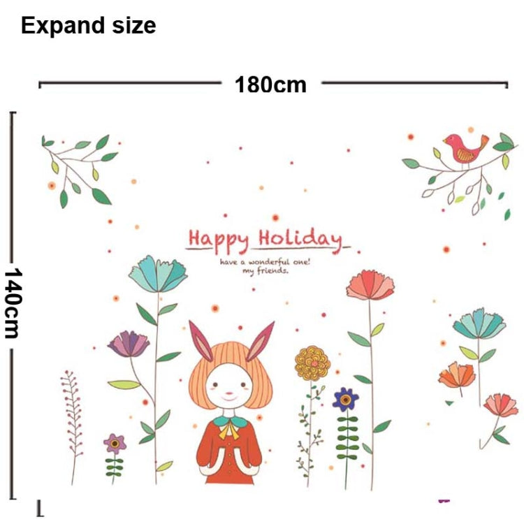 DIY Fashion Self Adhesive PVC Removable Wall Stickers / House Interior Decoration Pictures --Happy Holiday, Size: 90cm x 60cm