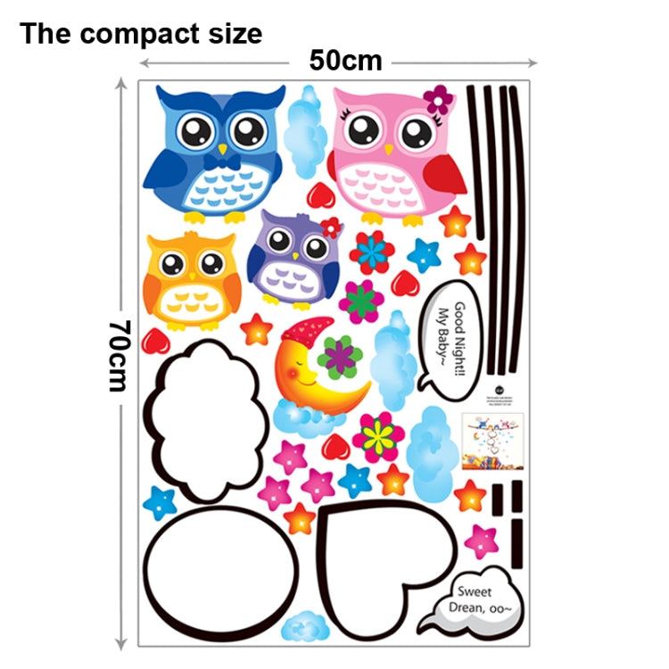DIY Fashion Self Adhesive PVC Removable Wall Stickers / House Interior Decoration Pictures --Cartoon Owl, Size: 50cm x 70cm
