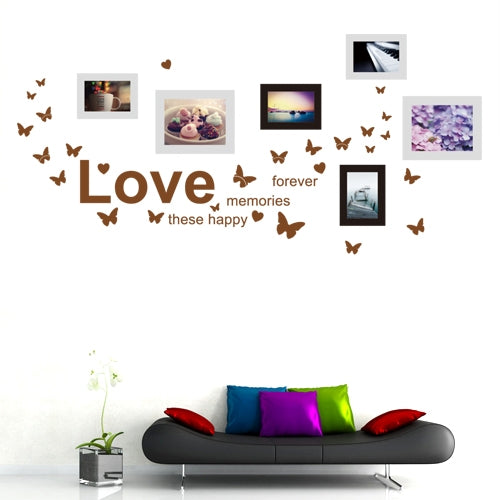 DIY Fashion Self Adhesive PVC Removable Combination Wall Stickers / House Interior Decoration Pictures -- Butterfly Photo Wall, Size: 60cm x 90cm