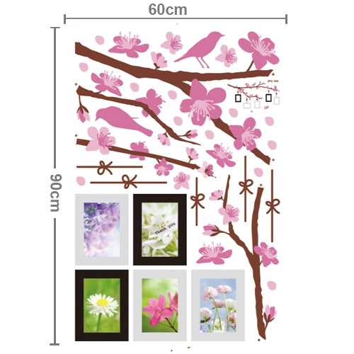 DIY Fashion Self Adhesive PVC Removable Combination Wall Stickers / House Interior Decoration Pictures -- Plum Flower Photo Wall, Size: 60cm x 90cm