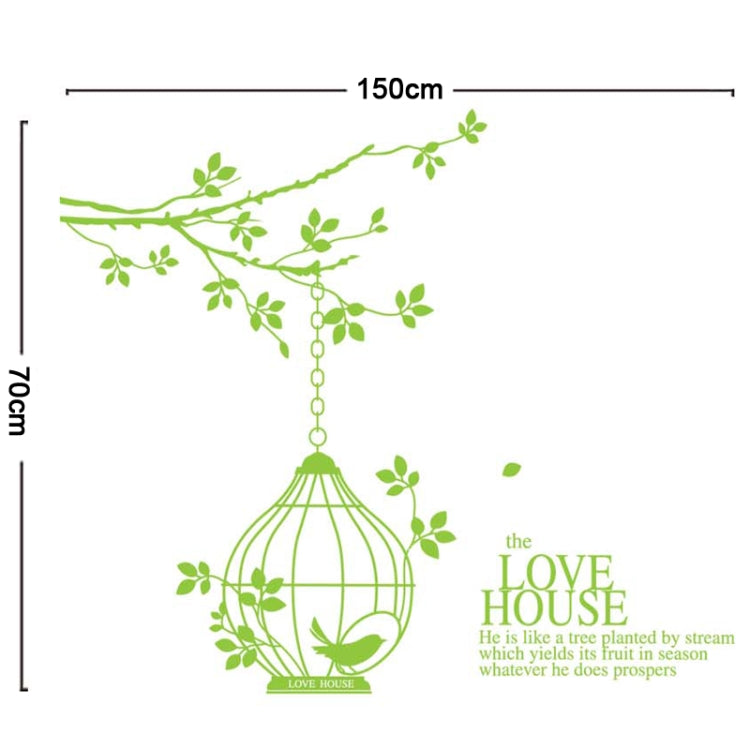 DIY Fashion Self Adhesive PVC Removable Wall Stickers / House Interior Decoration Pictures -- Love House, Size: 90cm x 60cm