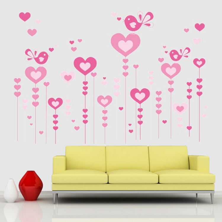 DIY Fashion Self Adhesive PVC Removable Wall Stickers / House Interior Decoration Pictures -- Hearts, Size: 90cm x 60cm