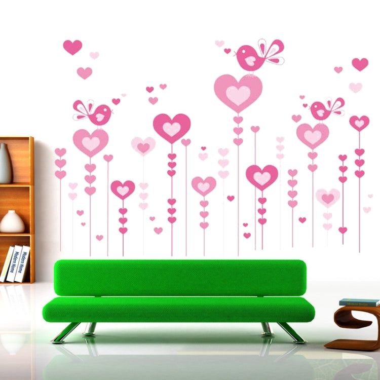DIY Fashion Self Adhesive PVC Removable Wall Stickers / House Interior Decoration Pictures -- Hearts, Size: 90cm x 60cm