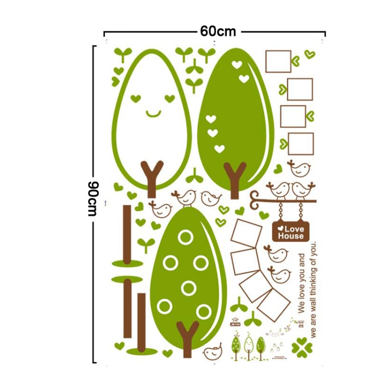 DIY Fashion Self Adhesive PVC Removable Wall Stickers / House Interior Decoration Pictures -- Tree & Bird, Size: 90cm x 60cm