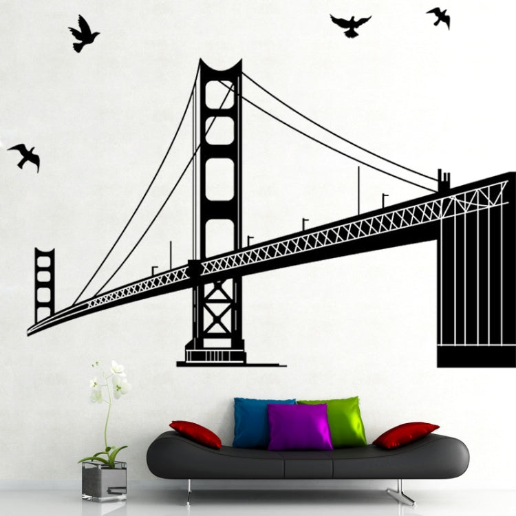 DIY Fashion Self Adhesive PVC Removable Wall Stickers / House Interior Decoration Pictures -- Golden Gate Bridge, Size: 90cm x 60cm