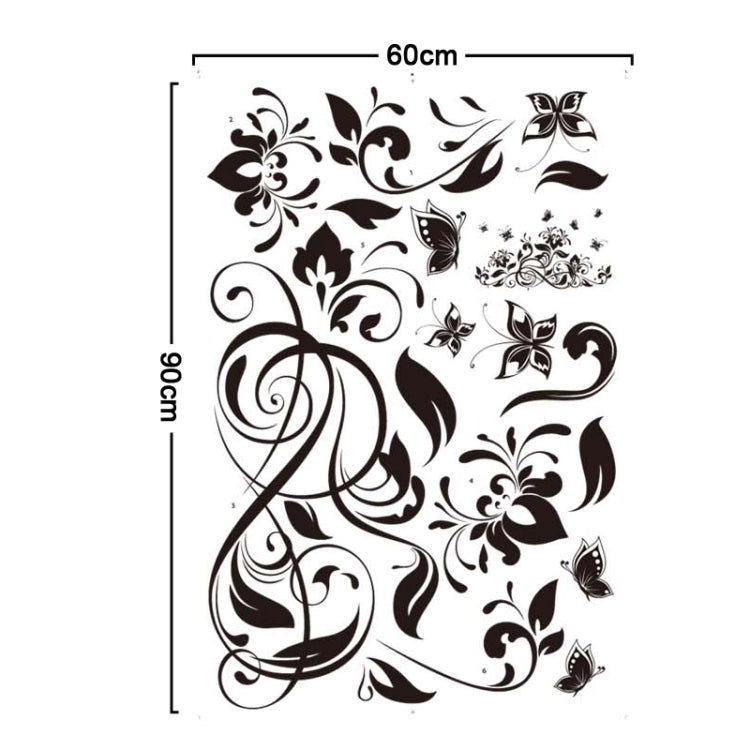 DIY Fashion Self Adhesive PVC Removable Wall Stickers / House Interior Decoration Pictures -- Butterfly, Size: 90cm x 60cm