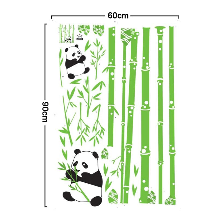 DIY Fashion Self Adhesive PVC Removable Wall Stickers / House Interior Decoration Pictures -- Panda & Bamboo, Size: 90cm x 60cm
