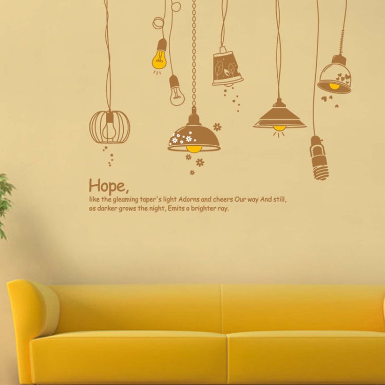 DIY Fashion Self Adhesive PVC Removable Wall Stickers / House Interior Decoration Pictures -- Crazy Lamps, Size: 90cm x 60cm