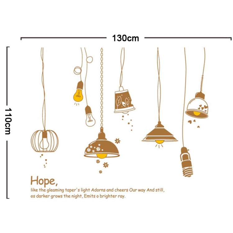 DIY Fashion Self Adhesive PVC Removable Wall Stickers / House Interior Decoration Pictures -- Crazy Lamps, Size: 90cm x 60cm