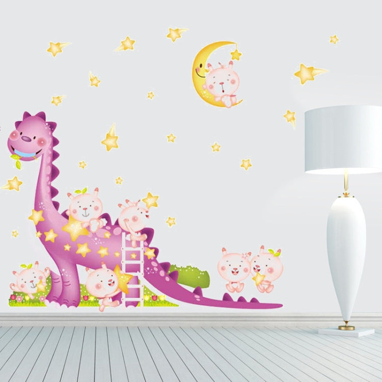 DIY Fashion Self Adhesive PVC Removable Wall Stickers / House Interior Decoration Pictures -- Cute Dinosaur, Size: 90cm x 60cm