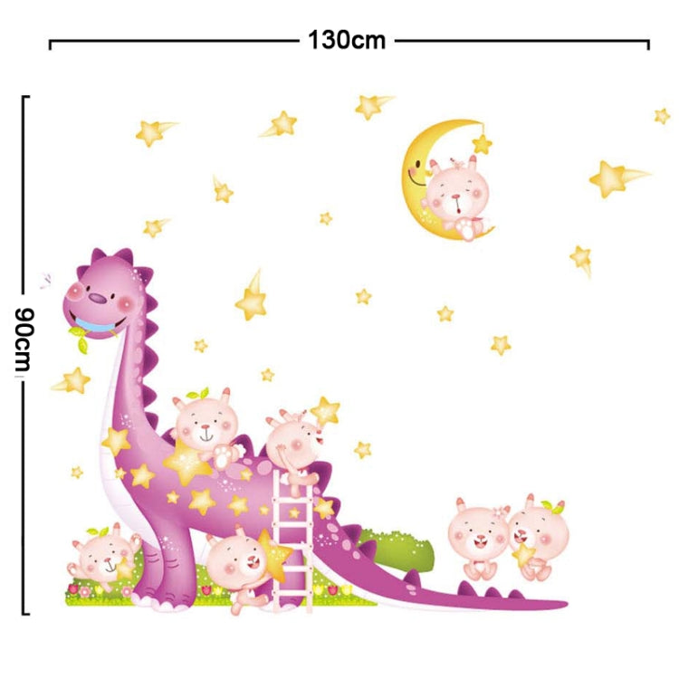 DIY Fashion Self Adhesive PVC Removable Wall Stickers / House Interior Decoration Pictures -- Cute Dinosaur, Size: 90cm x 60cm