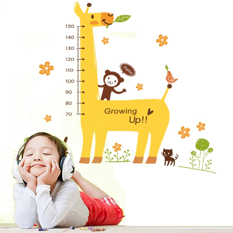 DIY Fashion Self Adhesive PVC Removable Wall Stickers / House Interior Decoration Pictures -- Giraffe Height Measure, Size: 90cm x 60cm