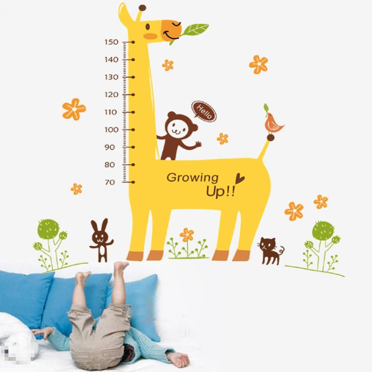 DIY Fashion Self Adhesive PVC Removable Wall Stickers / House Interior Decoration Pictures -- Giraffe Height Measure, Size: 90cm x 60cm