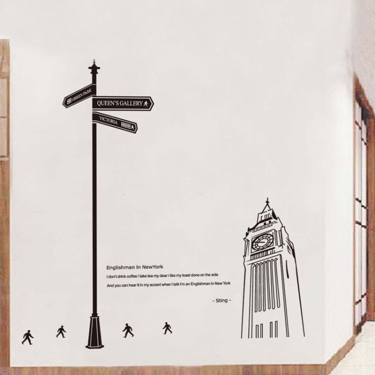 DIY Fashion Self Adhesive PVC Removable Wall Stickers / House Interior Decoration Pictures -- London Road, Size: 90cm x 60cm