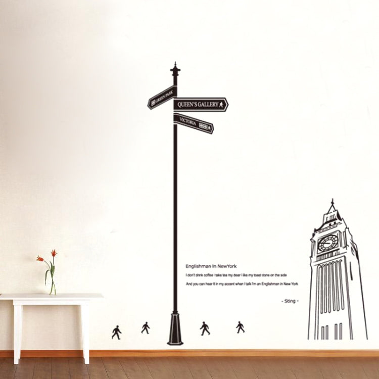 DIY Fashion Self Adhesive PVC Removable Wall Stickers / House Interior Decoration Pictures -- London Road, Size: 90cm x 60cm
