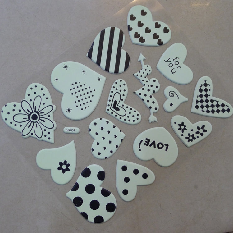 DIY Wall Stickers Decals Glow in Dark Stickers Fluorescent Luminous for Room - Heart-shaped Pattern