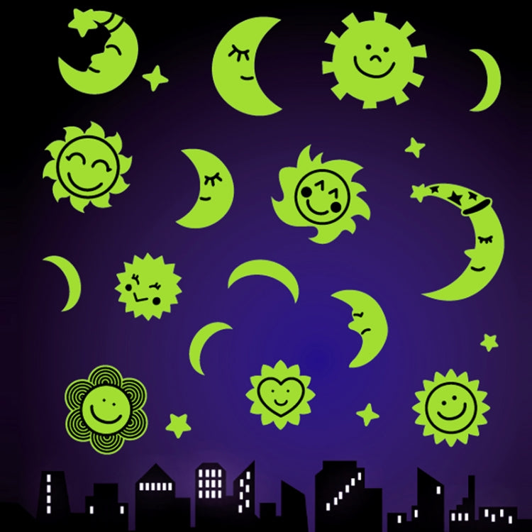 DIY Wall Stickers Decals Glow in Dark Stickers Fluorescent Luminous for Room - Star & Moon