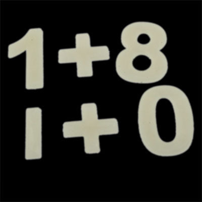 Glow in the Dark Light Green Arabic Numbers Shape Luminous Paste / Wall Stickers