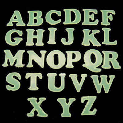 Glow in the Dark Light Green 26 Letters of the Alphabet Shape Luminous Paste / Wall Stickers