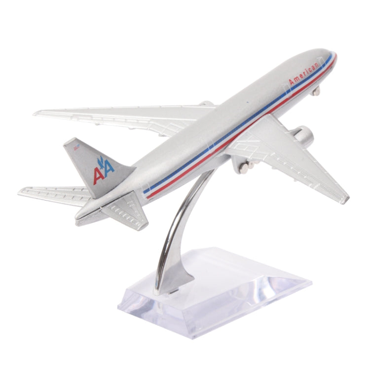 Mini Alloy Passenger Plane Model Desktop Displaying Collection Toy with Stand(LightGray)