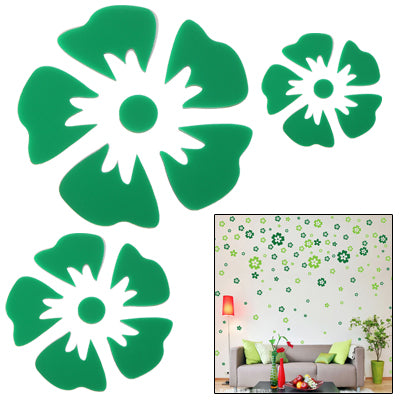 Large + Middle + Small Size Flower Shaped DIY Adhesive Wall Sticker Decal Wallpaper House Interior Decor