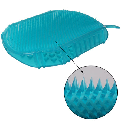 High Quality Two Sided Massage Glove Brush(Blue)
