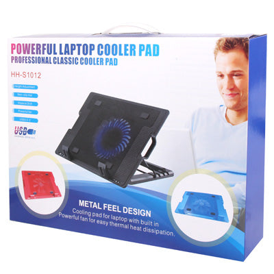 HH-S1012 Metal Feels Design Powerful Laptop USB Cooler Pad with 2 x USB 2.0 HUB