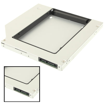 9.5mm Ultra Slim Thin SATA HDD Caddy to SATA, Support 2.5 inch HDD(Silver)