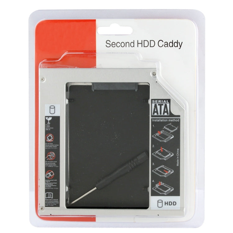 2.5 inch Universal Second HDD Caddy, IDE to SATA HDD Hard Drive Caddy, Thickness: 12.7mm