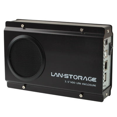 3.5 inch HDD Case SATA to USB LAN Storage, Support BT Download(Black)