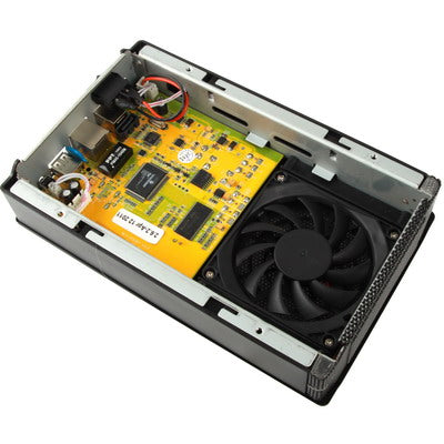 3.5 inch HDD Case SATA to USB LAN Storage, Support BT Download(Black)