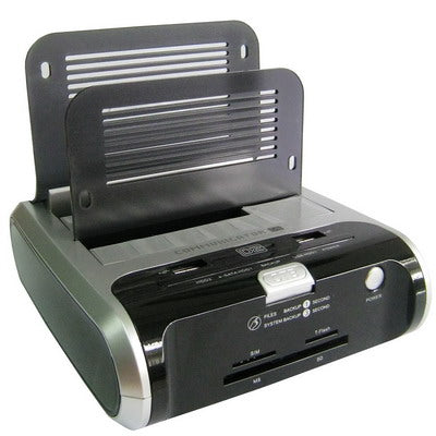 Dual 2.5/3.5 inch SATA HDD Docking Station + USB eSATA Backup with Sim, Smart Card Reader, USB Hub