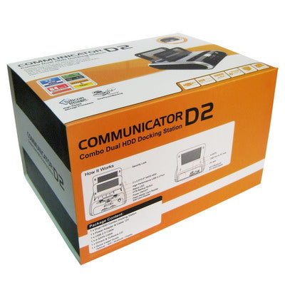 Dual 2.5/3.5 inch SATA HDD Docking Station + USB eSATA Backup with Sim, Smart Card Reader, USB Hub