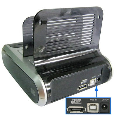 Dual 2.5/3.5 inch SATA HDD Docking Station + USB eSATA Backup with Sim, Smart Card Reader, USB Hub, Wifi