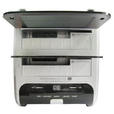 Dual 2.5/3.5 inch SATA HDD Docking Station + USB eSATA Backup with Sim, Smart Card Reader, USB Hub, Wifi