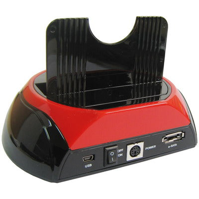 USB 2.0 to SATA (ESATA) HDD Docking One Touch Backup Multi-Dock with Card reader, HUB(Red)
