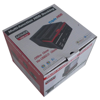 2.5 inch & 3.5 inch Multi-function USB 2.0 SATA /IDE HDD Docking with Card Reader & 1 port IDE +2 ports SATA HDD & 2 ports HUB(Black)