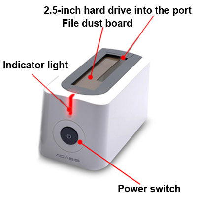 Multi-function Communicator USB 3.0 2.5 inch / 3.5 inch SATA HDD Docking Station, Support Intelligent Sleep Function(White)