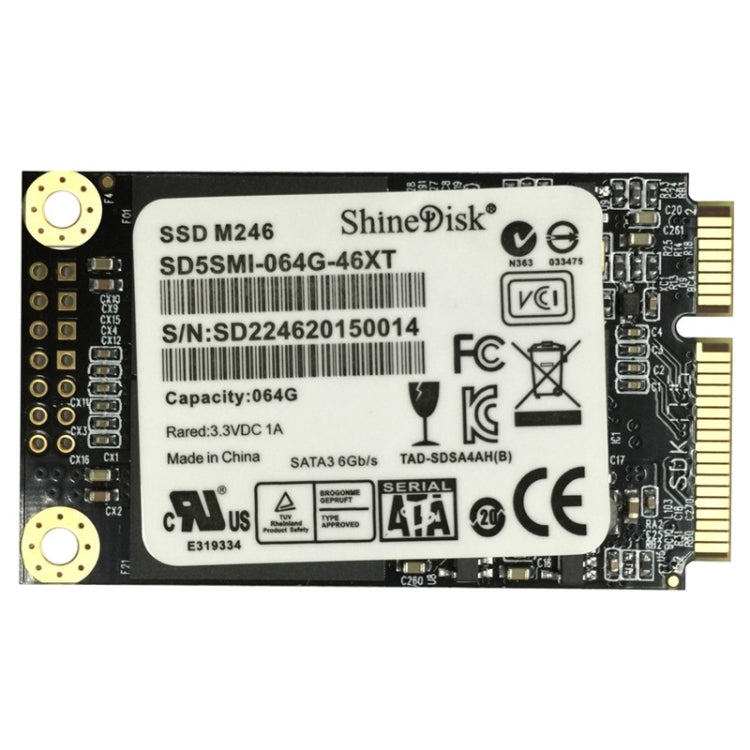 ShineDisk M246 64GB Solid State Drive / mSATA3.0 Hard Disk for Laptop