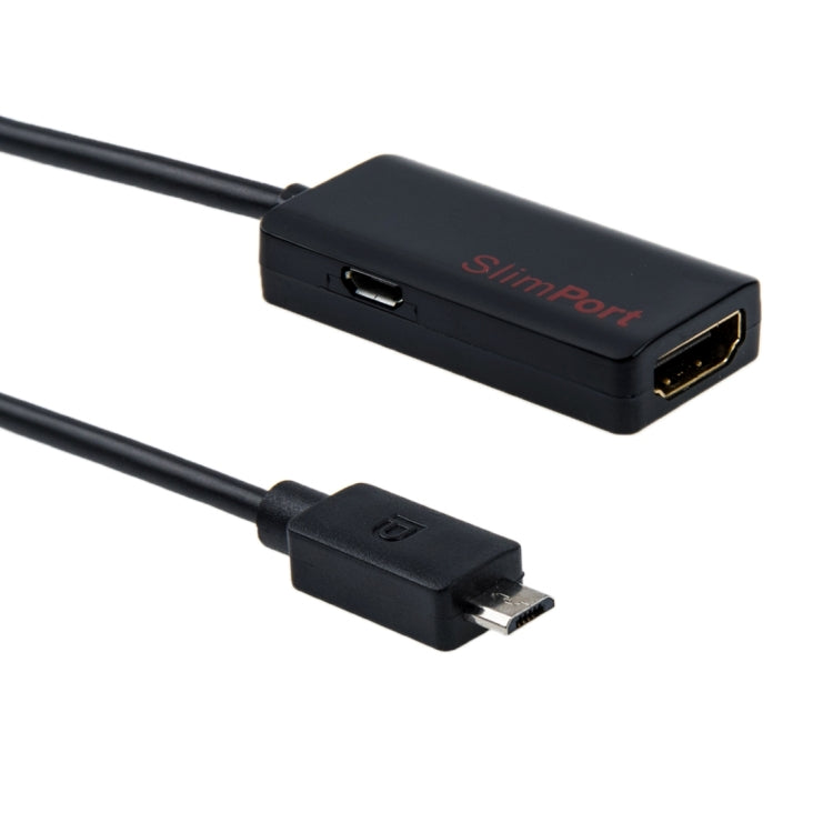 Micro USB Slim Port to HDMI Adapter for Google Nexus 4 & 5, LG Optimus G Pro & 2 & 3, Fujitsu, Asus, Support HD TV 1080 & 3D Output, Length: 15cm(Black)